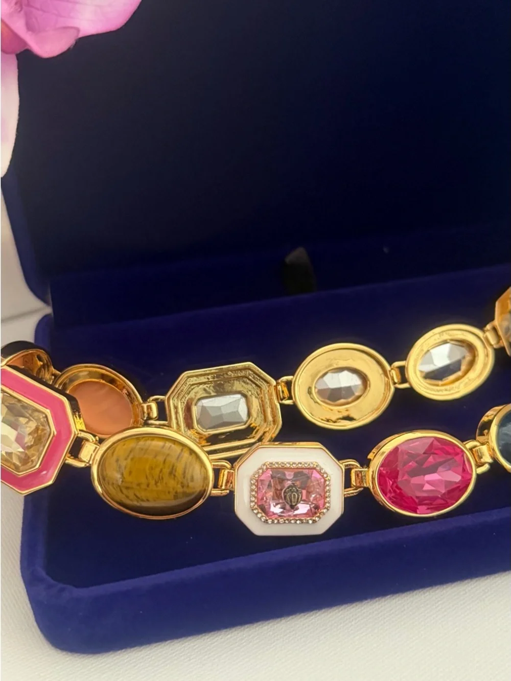 Kurt Geiger Multicolor Gemstone Statement Necklace. New ☀️ Luxurious Box Free ☀️ - Picture 11 of 17